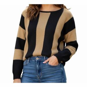 Storia Women's Striped Pullover Sweater Size S Multicolor